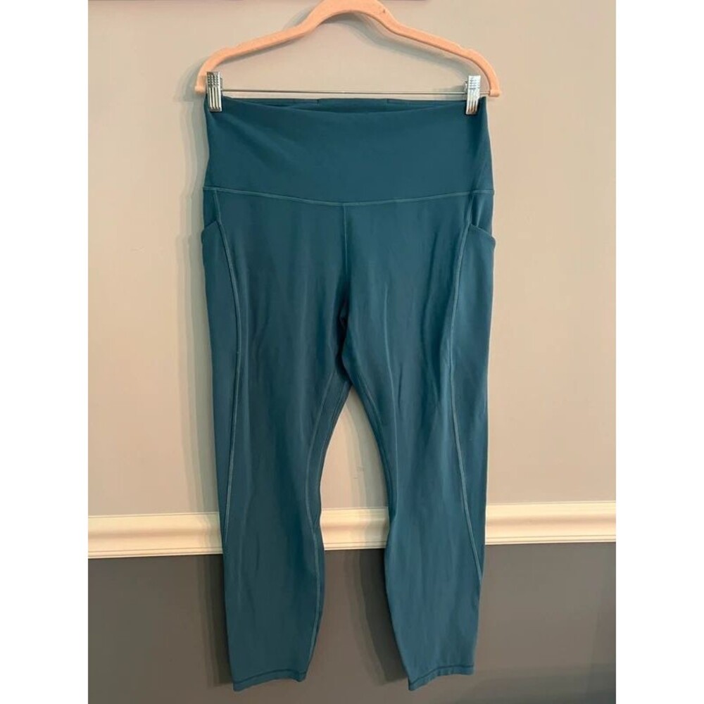 Lululemon Align High Rise Leggings w/ Pockets Size 12 Teal Blue